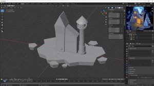 Урок 6. Практика. Создаем базовую модель замка в программе Blender