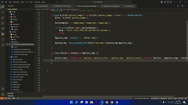 How to Add/Upload Gallery Images Using PHP with MySQL - Online Clinic Website-Code Camp BD-Class #2