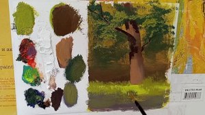 Урок 12. 2 часть. Как рисовать дуб/дерево/.Гуашь.Уроки для начинающих. Художник Голубев Александр