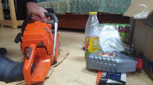 Купил Husqvarna 375 XP, первый пуск и первый косяк.