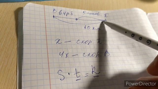 Задача на дроби и скорость.Математика 5 класс