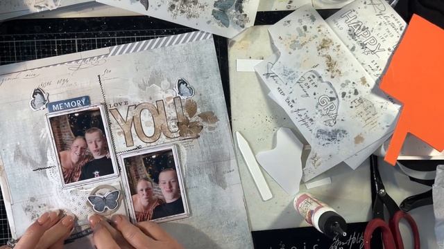 Scrapbooking process video #52 - Love You using Serenity for 49 and Market смотреть онлайн