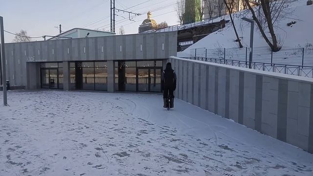 Моноколесо зимой, Пермь, -18 градусов смотреть онлайн