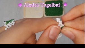 Новогодняя Кольцо из бисера ёлка//Жаңа жылдық  сақина бисерден шырша.