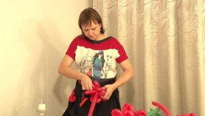 Пион из 160х шдм. Peony from balloons for modeling.