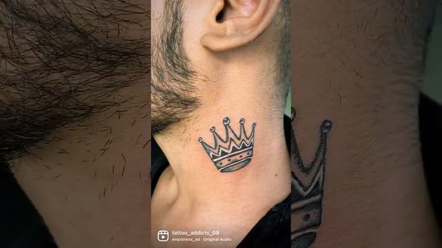 #king#kingcrown#crown#crow#raja#neck#necktattoo#new#samll#boys#boystattoo#mentattoo#tattoodesign#