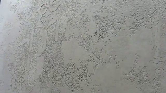 Травертин с трафаретом из шпаклевки и кварца. Часть 2. смотреть онлайн