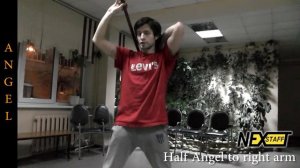 Фаер-шоу. Уроки Шест #55 (contact staff) Стиль Angel - Half angel to right arm
