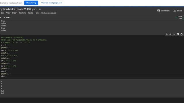 CLASS DAY 3 OPERATORS IN PYTHON