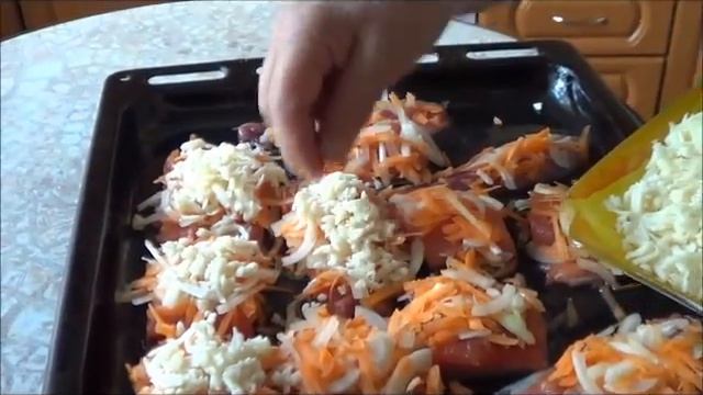 Рыба (Горбуша) под "Шубой" в духовке! Рецепт Нового года и рождества!