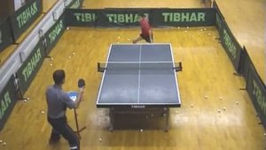 Настольный теннис. Тренировка  с бкм