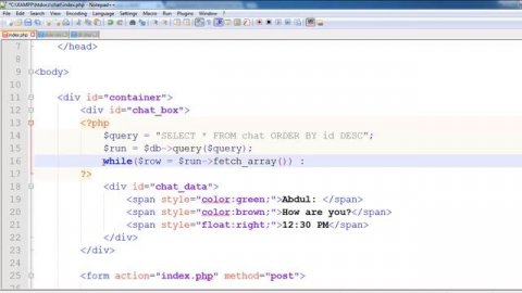 How to Make a Chat System in PHP & AJAX in Urdu/Hindi 4 of 6
