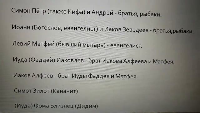 Имена 12 Апостолов: как запомнить?