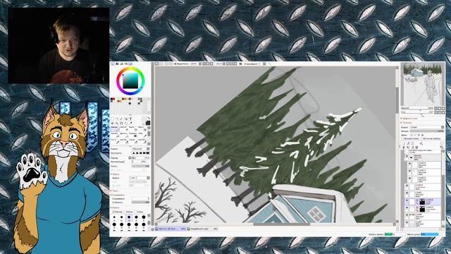 Творческий стрим начинающего художника. Engi Cat. Рисуем фурри, общаемся, отдыхаем.