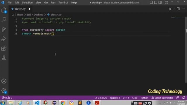 Convert Image To Sketch | Python