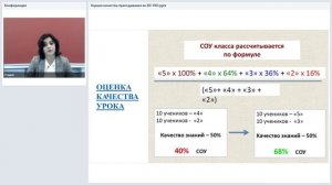 Оценка качества преподавания во внутришкольной системе управления качеством образования