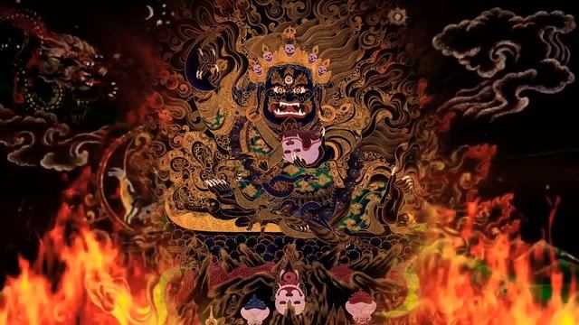 ☸Mahkala(གཏུམ་ཆེན་མ།)Great Black One|Protect From All The Negative Energies|Tibetan Buddhist Prayer