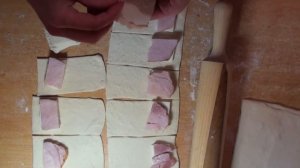 Оболденные слоеные пирожки конвертики с сыром и ветчиной ? Слоеные пирожки