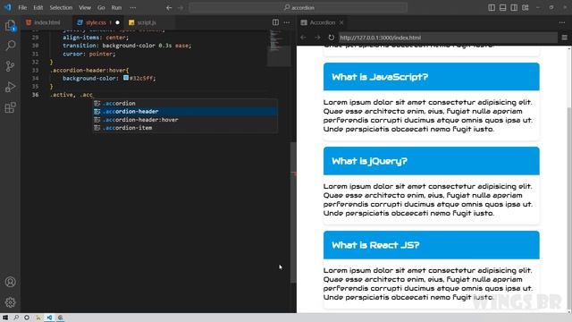 Creating an accordion with HTML, CSS, and JavaScript смотреть онлайн