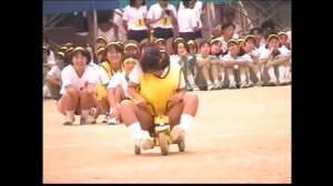 Cute girls tricycle sports festival sports day