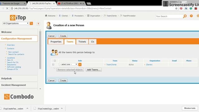 iTop Combodo Create Users 3 of 11 смотреть онлайн