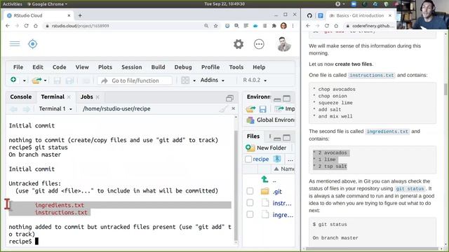 git help, status, add, rm --cached, commit, log смотреть онлайн