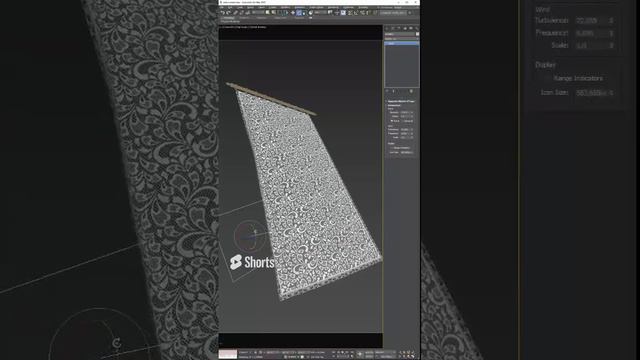 Штора на ветру 💨 #shorts #3d #3dsmax #3dmax #3dmodeling #онлайнобучение #3danimation #3ds
