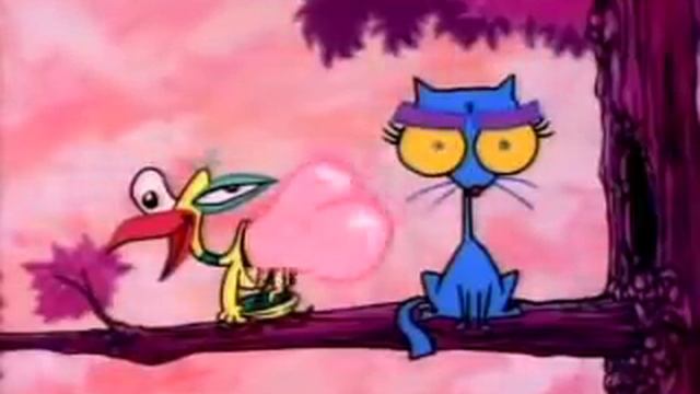 Кошка и птица MTV