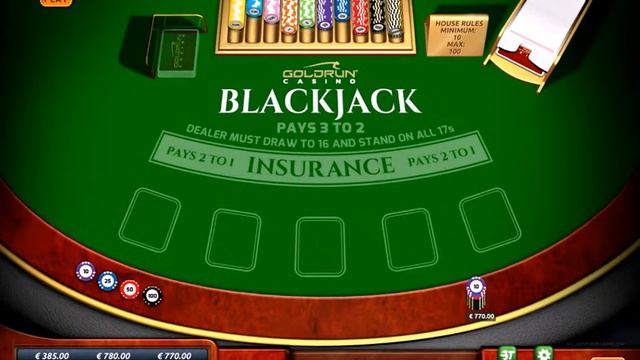 EUROPEAN BLACKJACK - a popular 5-hand Premium Table Game at Goldruncasino смотреть онлайн