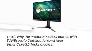 Acer Predator 28 UHD Gaming Monitor: Agile-Splendor on Your Screen