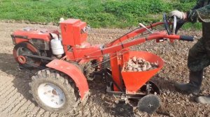 садим картофель на дизельном мотоблоке МБ 12 ДЭЛ и картофелесажалкой КСМ-1Н