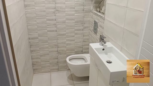 Ремонт туалета, укладка плитки. смотреть онлайн