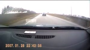 Не успел обогнать.