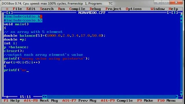 C Programming Language for Declaring and initializing pointers Using pointers in a program Episode-