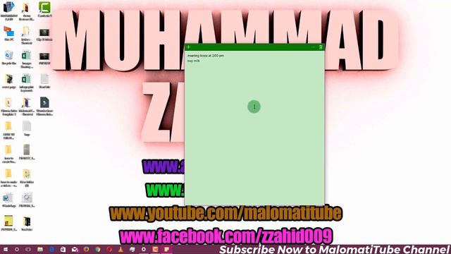 How to Use Sticky Notes in Windows 10  Windows 10 Tips in Urdu  Hindi by MalomatiTube