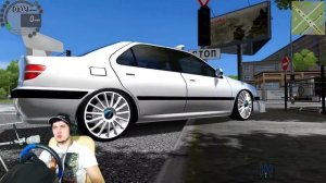 ГОНКИ НА ТАКСИ по МОСКВЕ - City Car Driving + РУЛЬ Trustmaster t150