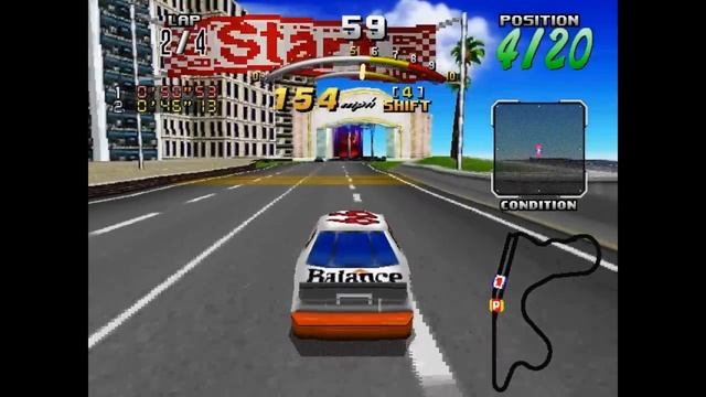 Daytona USA Deluxe: Silver Ocean Causeway (Custom BGM) смотреть онлайн