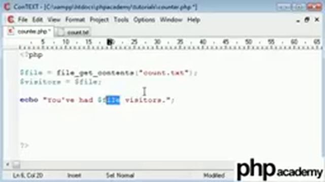 PHP Tutorials Simple Visitor Counter смотреть онлайн