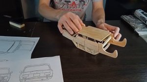 ВАЗ 2101 (Копейка) Часть - 1.  Модель из фанеры. Как сделать машину из дерева. Модель копейки.