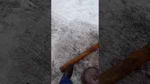 печь в гараж на отработке из газового балона с надувом.