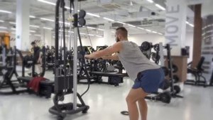 Пуловер в блочном тренажере стоя