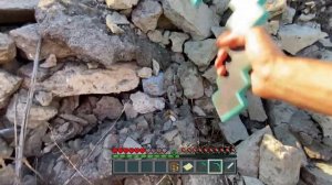 Minecraft in Real Life POV CRAFTING EXTRA GUN in Realistic Minecraft 創世神第一人稱真人版