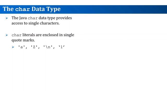Java Primitive Data Types смотреть онлайн