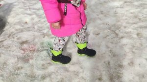 Тест номер 2. Тестируем сапожки Nordman T-rex. Первая прогулка, ножки сухие, тепло, не скользит👢👢