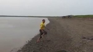 Рыбалка. Ловля Калуги на реке Амур.