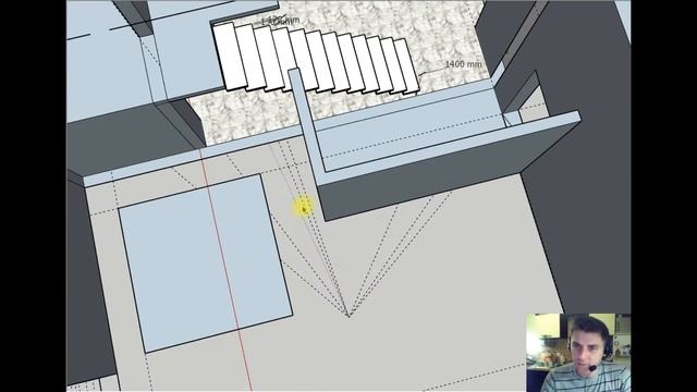 Доработка проекта гостевого дома в SketchUP. Гараж. Погреб. Прихожая. смотреть онлайн