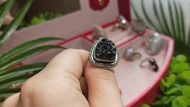 Серебряное кольца с натуральными камнями (33)