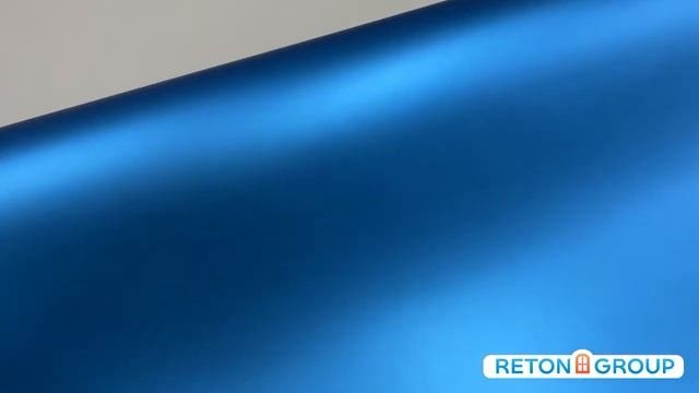 Виниловая пленка матовый хром: синяя Reton Group / пленка для интерьера / пленка для оклейки авто