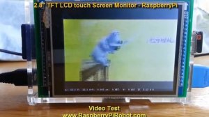 TFT 2.8″ LCD RaspberryPi 240×320 ILI9325C touch screen VIDEO TEST