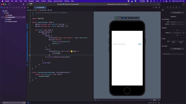 SwiftUI Cookbook - Lists - Todo app - Add, Edit, Delete Ops смотреть онлайн